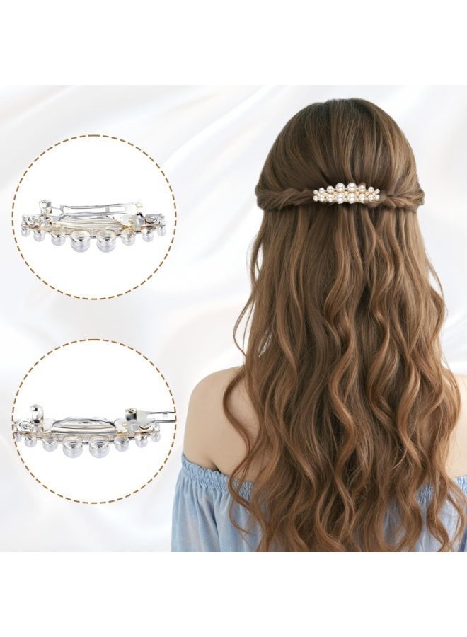 2PCS pearl hair clips, classic pearl hairpins for women, French-style bridal hair clips, suitable for parties, weddings, and other occasions. Beautiful hair clips, a great birthday gift. - Image 4